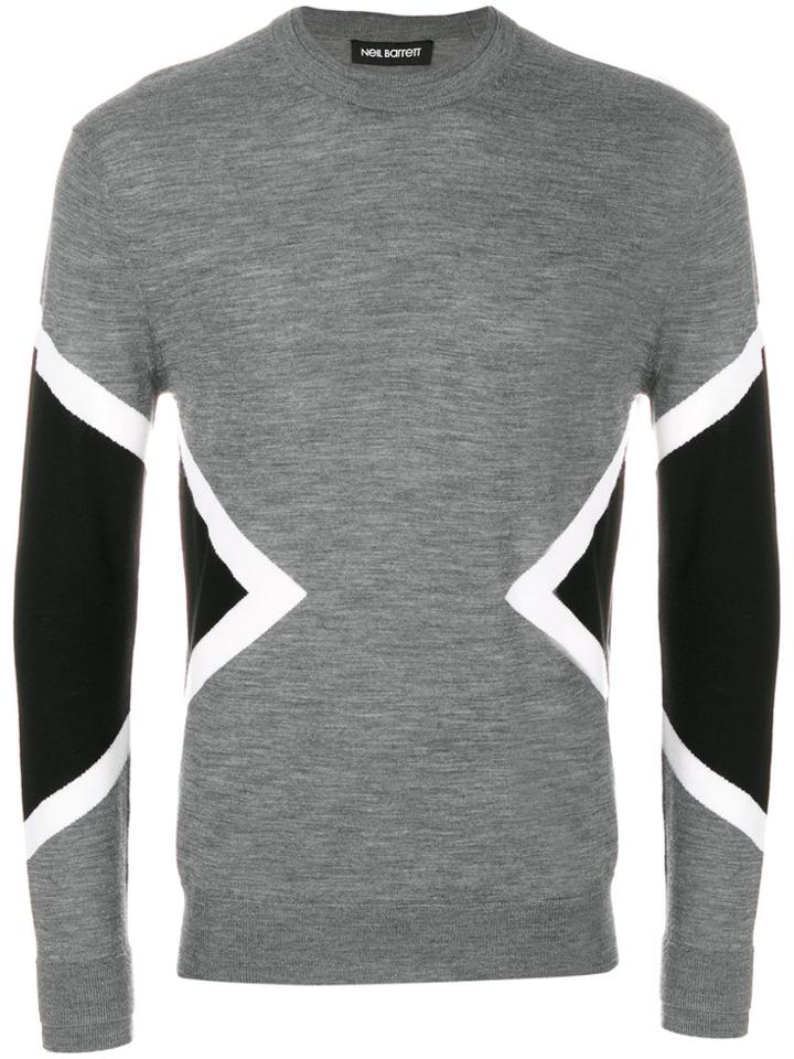 Neil Barrett Symmetric Graphic Jumper - Grey