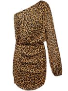 Michelle Mason One Sleeve Mini Dress - Brown