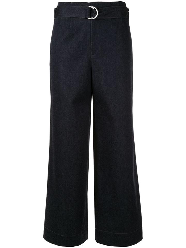Ballsey Wide Leg Denim Trousers - Black