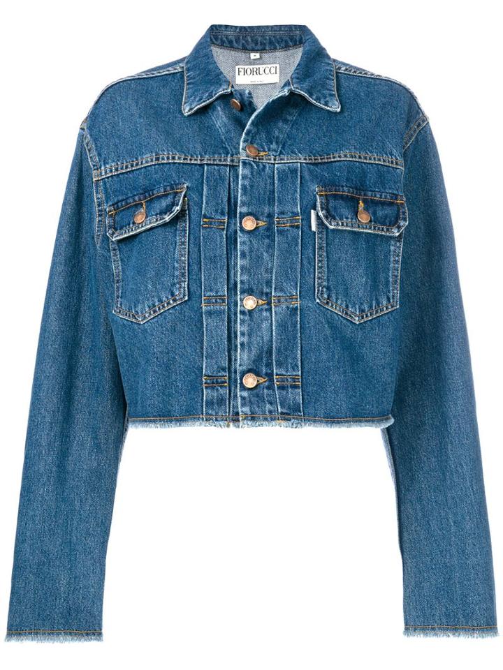 Fiorucci Berty Denim Crop Jacket - Blue