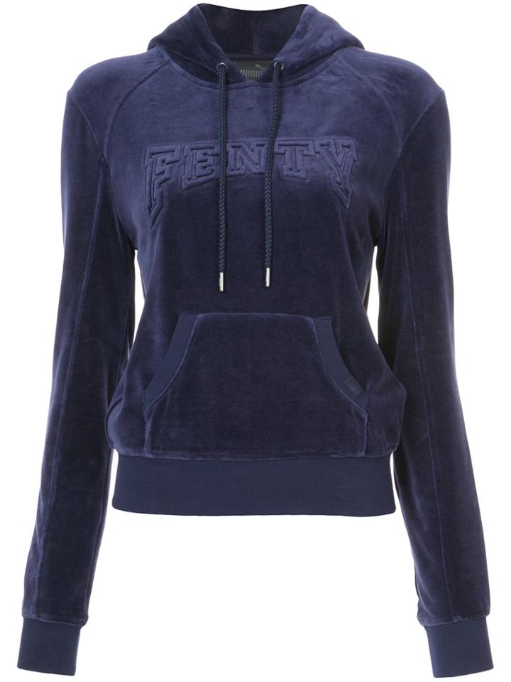Fenty X Puma Velour Hooded Pullover - Blue