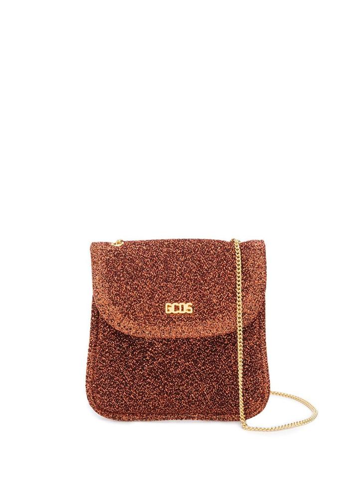 Gcds Glitter Knit Mini Bag - Brown