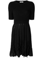 Valentino Knitted Flared Dress - Black