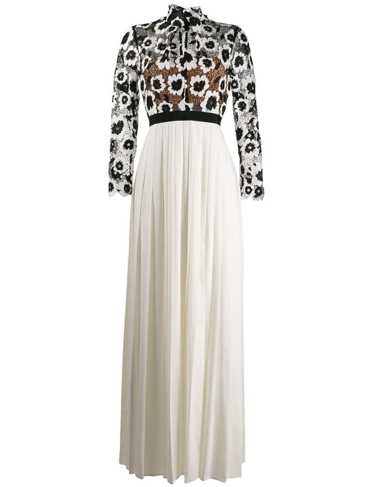 Self-portrait Lace Top Empire Dress - Black