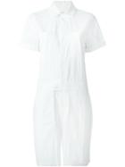 T By Alexander Wang Poplin Playsuit, Women's, Size: 6, White, Cotton/nylon