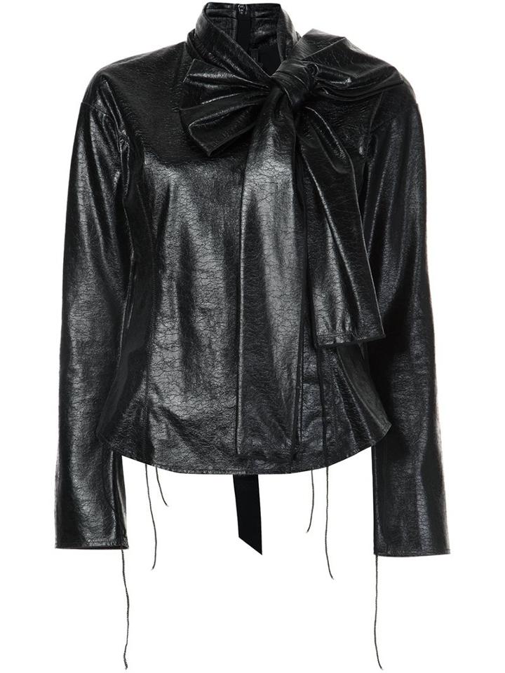 Marc Jacobs Faux Leather Blouse
