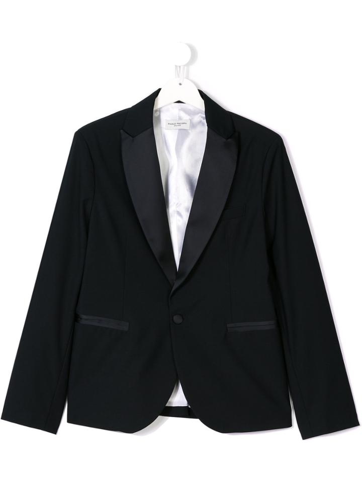 Paolo Pecora Kids Classic Tuxedo Jacket - Blue