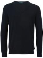 Zanone V-neck Sweater - Blue
