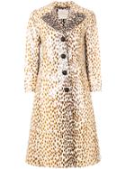 Marco De Vincenzo Leopard Print Coat - Multicolour