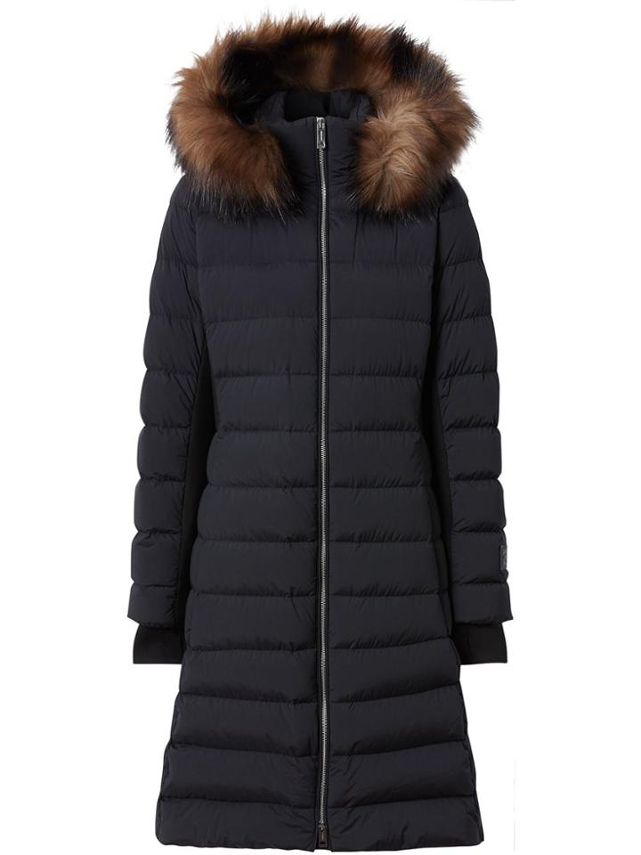 Burberry Detachable Faux Fur Puffer Coat - Black