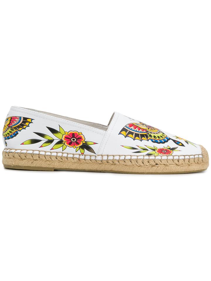 Ash Etno Print Espadrilles - White