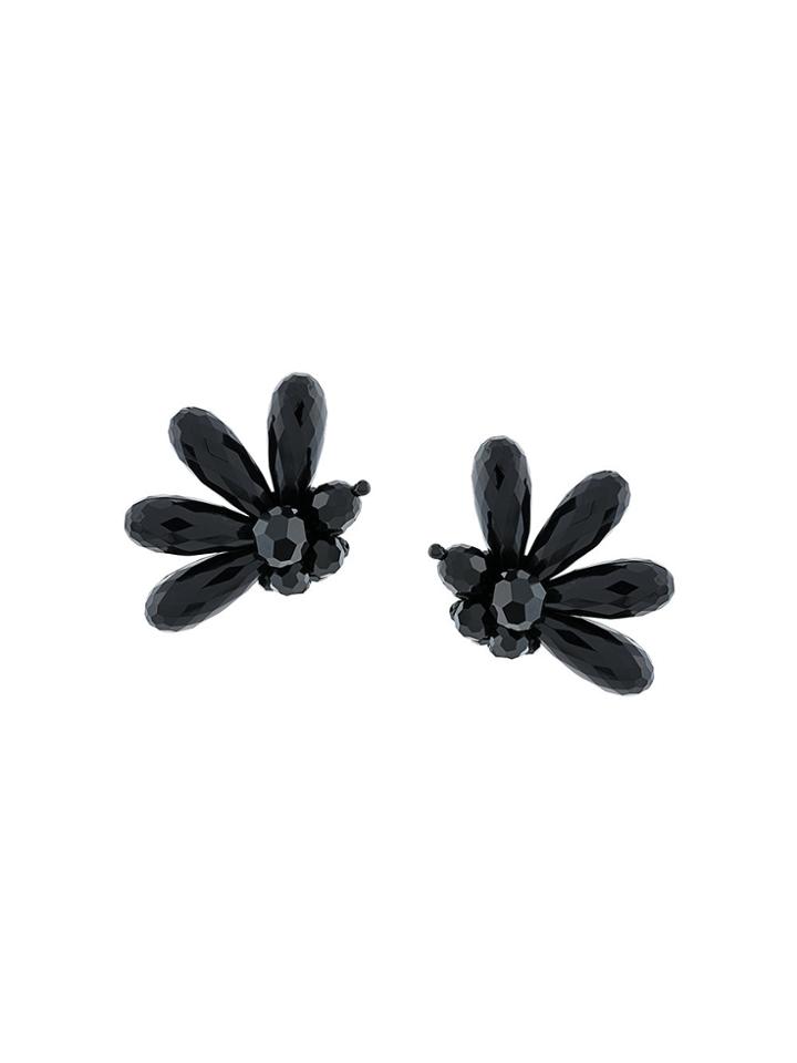 Simone Rocha Clustered Bead Clip-on Earrings - Black