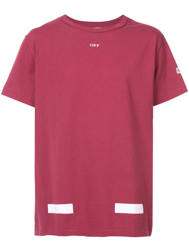 Off-white - Arrows T-shirt - Men - Cotton - L, Red, Cotton
