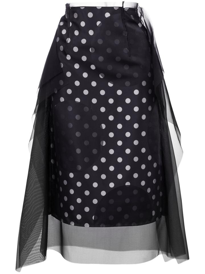 Maison Margiela Overlay Polka Dot Skirt - Blue