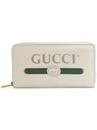 Gucci Gucci Print Zip Around Wallet - White