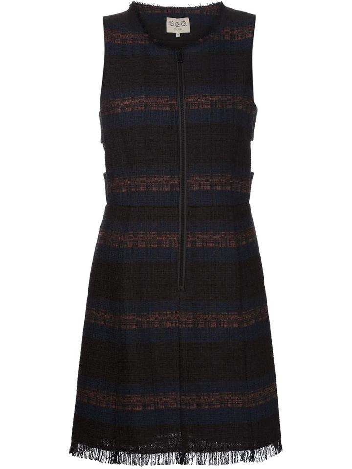 Sea Striped A-line Dres