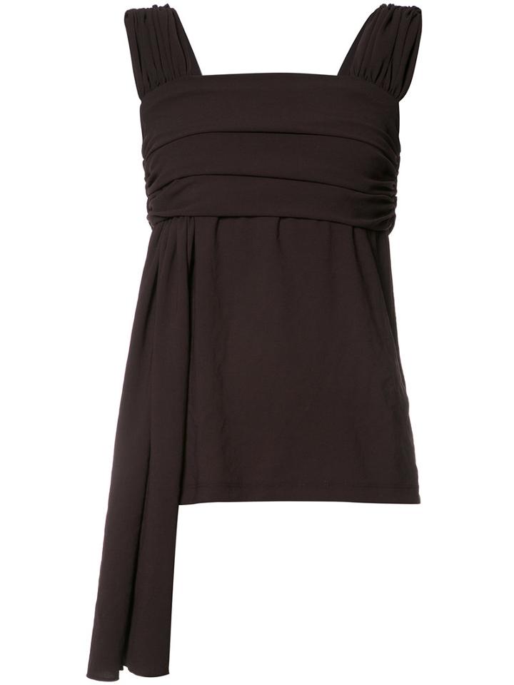 Malia Mills Draped Top, Size: Xs, Brown, Polyester