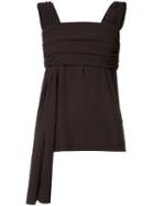 Malia Mills Draped Top, Size: Xs, Brown, Polyester