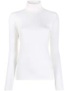 Majestic Filatures Knitted Turtle Neck Top - White