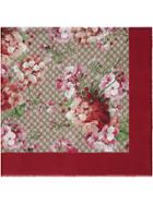 Gucci Gg Supreme Blooms Scarf - Red