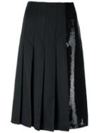 Reinaldo Lourenço - Pleated Skirt - Women - Wool - 44, Black, Wool