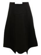 Comme Des Garçons Panelled Skirt, Women's, Size: Large, Black, Cotton/polyester/triacetate/wool