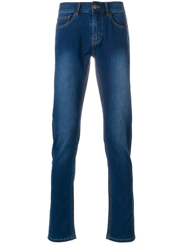 Sun 68 Texa Faded Effect Jeans - Blue