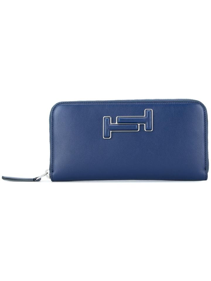 Tod's Double-t Leather Wallet - Blue