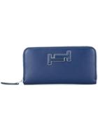 Tod's Double-t Leather Wallet - Blue