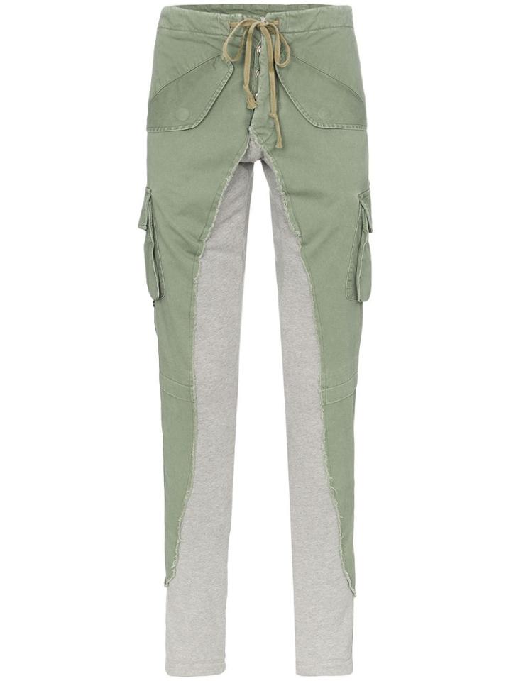 Greg Lauren Army Cargo Trousers - Green
