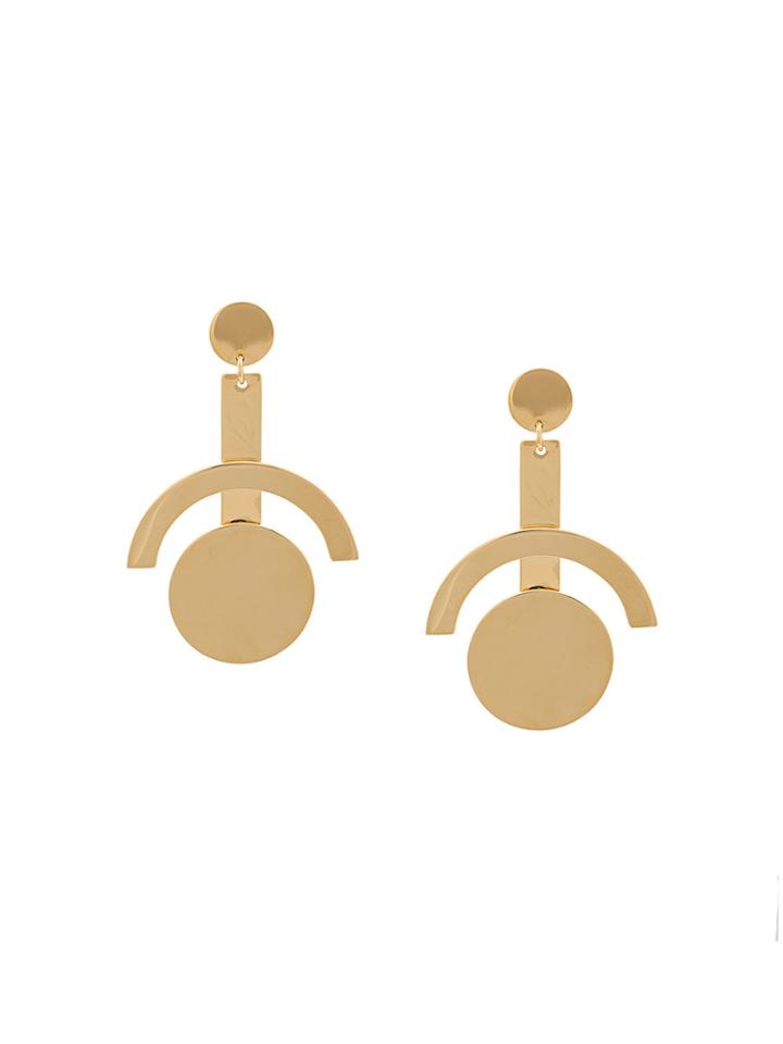 Lele Sadoughi Geometric Drop Earrings - Yellow & Orange