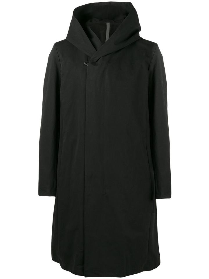 Kazuyuki Kumagai - Shawl Hood Parka Coat - Men - Cotton/nylon/polyester/cupro - 2, Black, Cotton/nylon/polyester/cupro