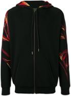 Amen Embroidered Sleeve Zip Hoodie, Men's, Size: 50, Black, Cotton