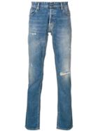 Just Cavalli Distressed Slim Fit Jeans - Blue