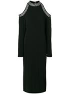 Michael Michael Kors Cold-shoulder Embellished Dress - Black