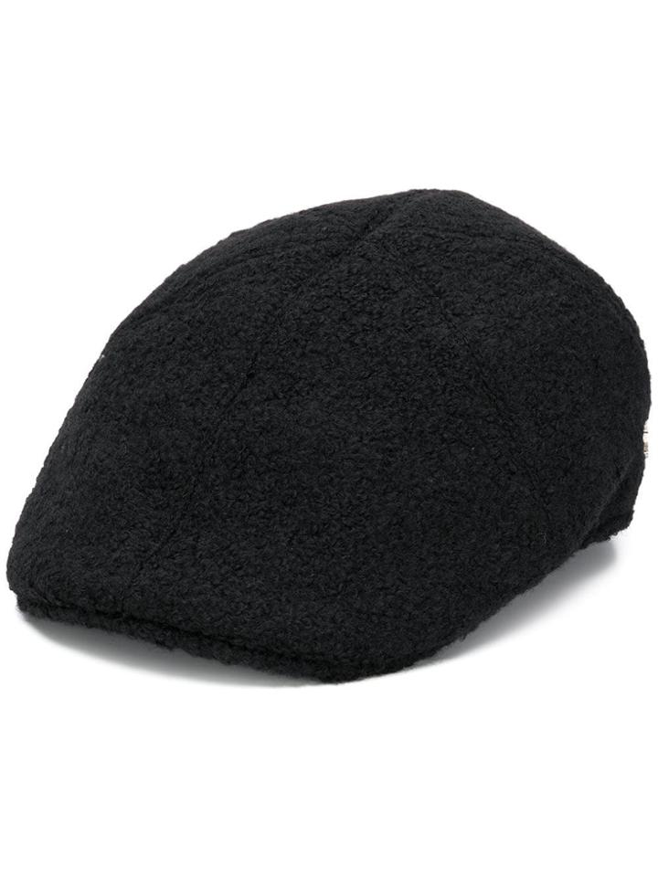 Tagliatore Textured Flat Cap - Black