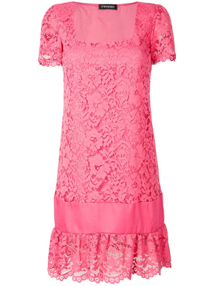 Twin-set Lace Dress - Pink & Purple