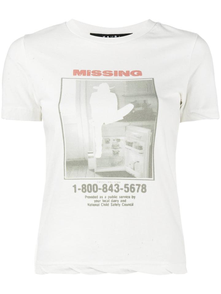 Ksubi Missing Print Short Sleeve T-shirt - White