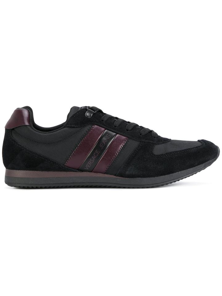 Versace Jeans Side Stripe Detail Sneakers - Black