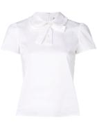 Red Valentino Bow Tie Blouse - White