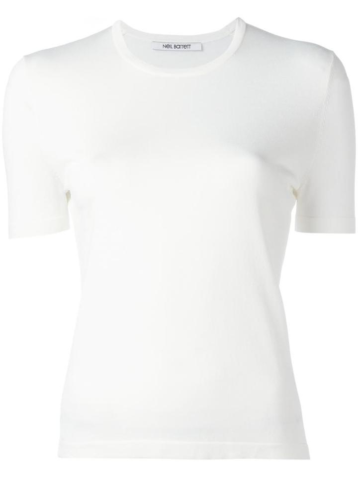 Neil Barrett Fitted Top, Women's, Size: Medium, White, Viscose/nylon