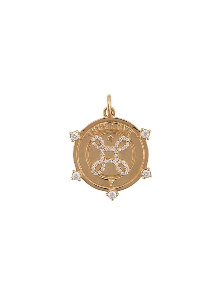 Foundrae 18kt Yellow Gold Diamond Medium True Love Medallion