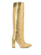 Paris Texas Metallic Knee-high Boots - Gold
