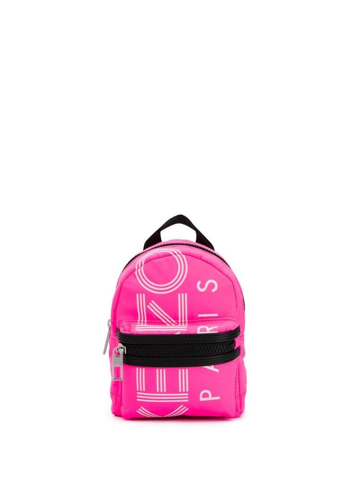 Kenzo Mini Logo Print Backpack - Pink