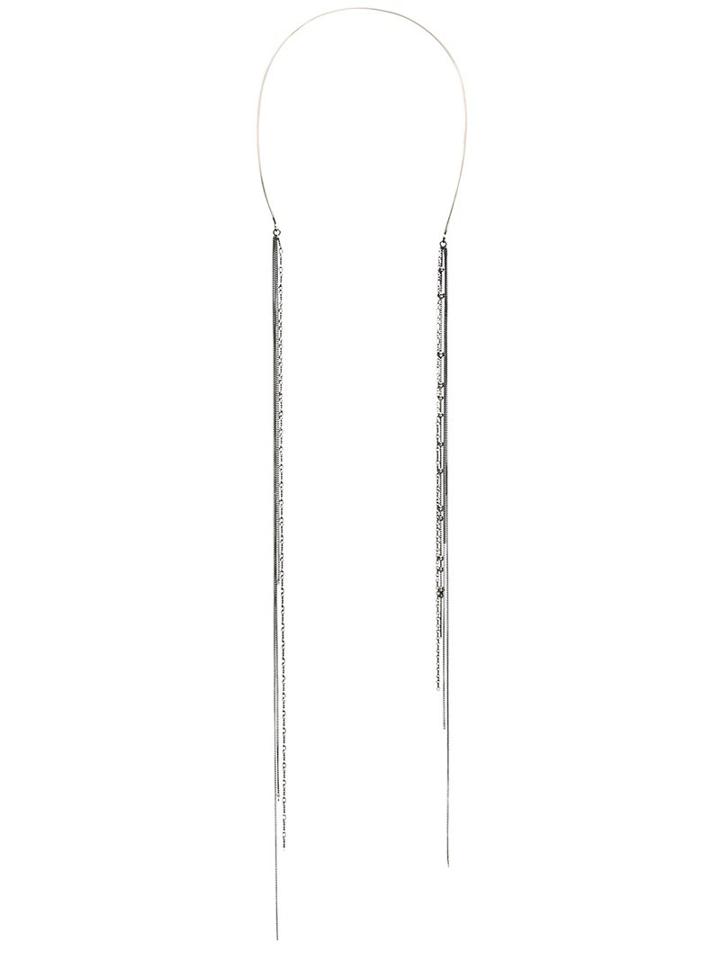 Ann Demeulemeester Long Pendant Layered Necklace, Women's, Metallic