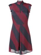 Tommy Hilfiger Diagonal Stripe Skater Dress - Blue