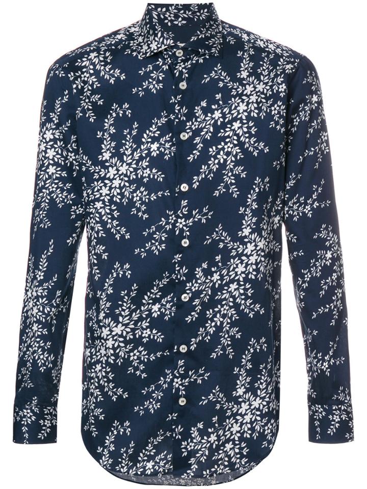 Etro Floral-print Shirt - Blue