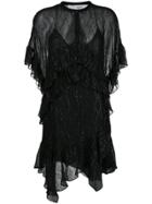Iro Asymmetric Ruffle Dress - Black