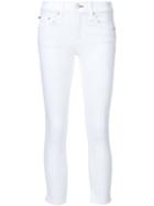 Rag & Bone /jean Ultra Capri Cropped Jeans, Women's, Size: 30, White, Cotton/polyester/viscose