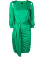 Pinko Alessia Draped Midi Dress - Green